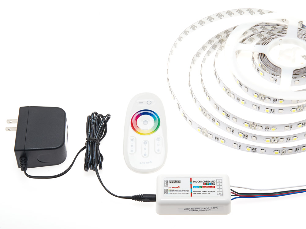 DC12/24V Max 24A 6A4CH, LED RGBW Controller With WIFI Hub 2.4GHz RF Touch Color Remote For RGBW LED Light Strips DC12/24V Max 24A 6A4CH, LED RGBW Controller With WIFI Hub 2.4GHz RF Touch Color Remote For RGBW LED Light Strips
